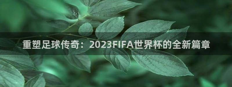 世界杯赛程2026:重塑足球传奇:2023FIFA世界杯的全新篇章